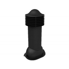 Труба вентиляционная для металлочерепицы d125\110мм, h-650мм утепленная, черная