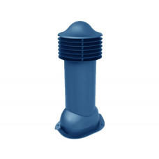 Труба вентиляционная для металлочерепицы d125\110мм, h-650мм не утепленная, синяя