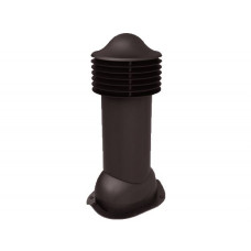 Труба вентиляционная для металлочерепицы d125\110мм, h-650мм не утепленная, коричневая