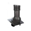 Е-21-3 Вентвыход графитовый неизолированный D150 мм Н 490 мм, универсальный для низкопрофильной металлической кровли с переходником