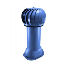 Роторная вентиляция для металлочерепицы d110мм, h-550мм утепленная, синяя