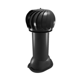 Роторная вентиляция для металлочерепицы d110мм, h-550мм не утепленная, черная