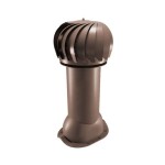 Роторная вентиляция для металлочерепицы d150мм, h-650мм не утепленная, шоколад