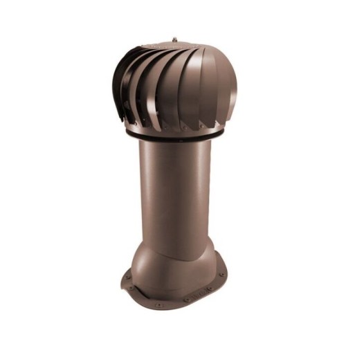 Роторная вентиляция для металлочерепицы d125мм, h-650мм утепленная, шоколад