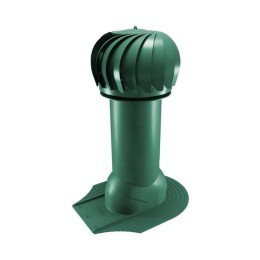 Роторная вентиляция для мягкой кровли при монтаже d150мм, h-650мм не утепленная, зеленый мох