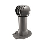 Роторная вентиляция для мягкой кровли при монтаже d110мм, h-550мм утепленная, коричневая