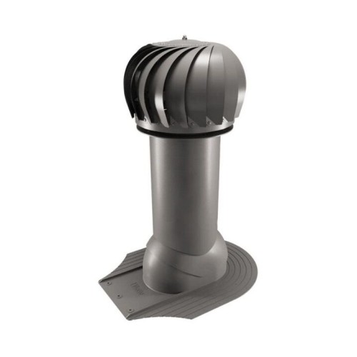 Роторная вентиляция для мягкой кровли при монтаже d110мм, h-550мм не утепленная, коричневая