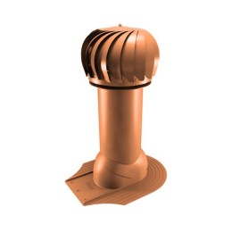 Роторная вентиляция для мягкой кровли при монтаже d125мм, h-650мм утепленная, кирпичная