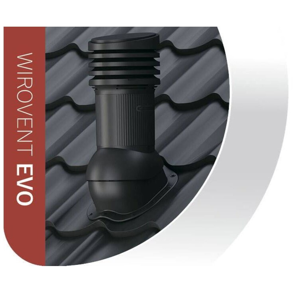 Е-30-1 Вентвыход серый D150 H-490 изолированный для кровли из металлочерепицы