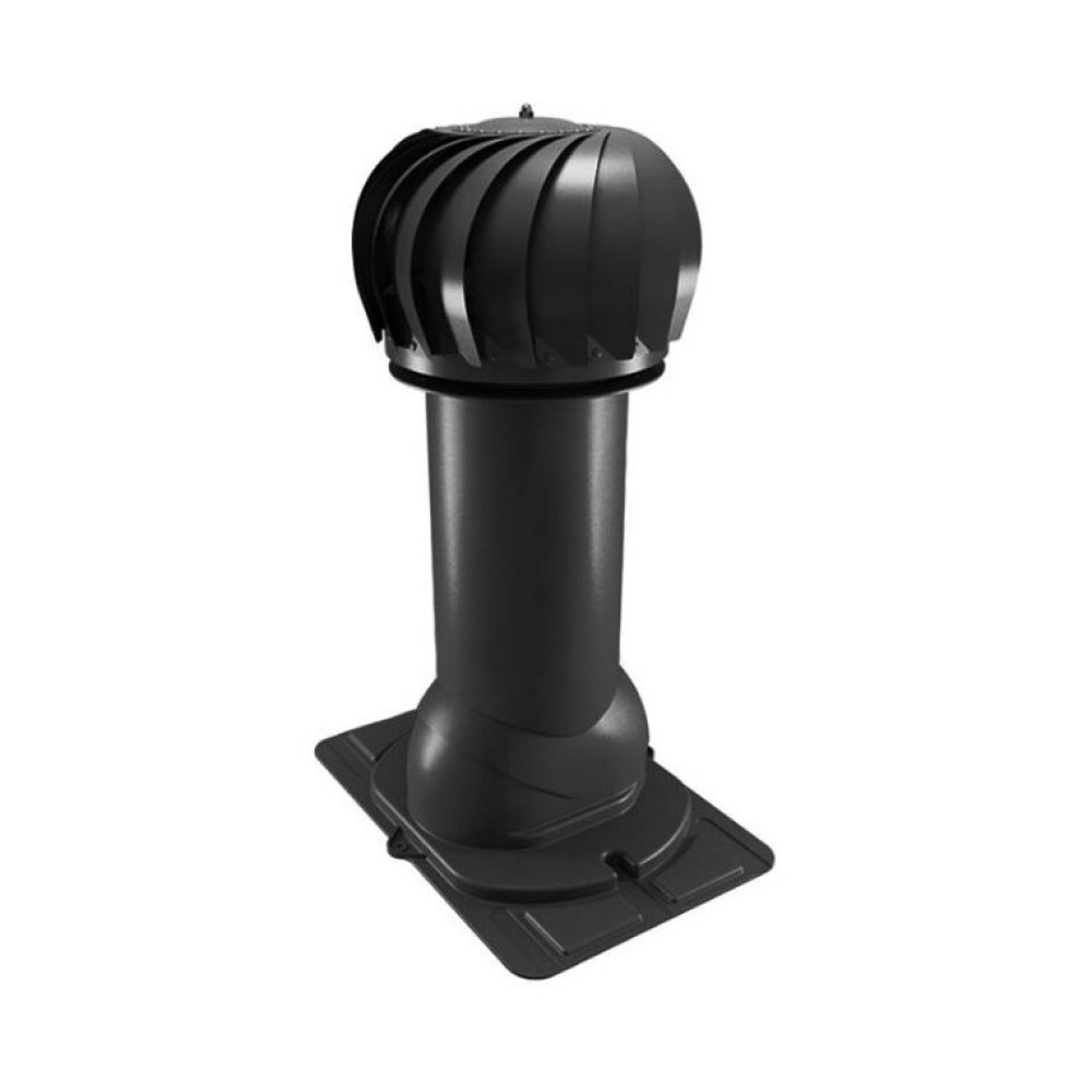 Роторная вентиляция с универсальным проходным элементом d110мм, h-550мм не утепленная, черная