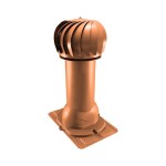 Роторная вентиляция с универсальным проходным элементом d125мм, h-650мм не утепленная, кирпичная