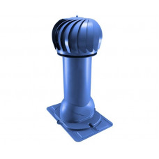 Роторная вентиляция с универсальным проходным элементом d110мм, h-550мм утепленная, синяя