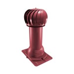 Роторная вентиляция с универсальным проходным элементом d150мм, h-650мм не утепленная, красное вино