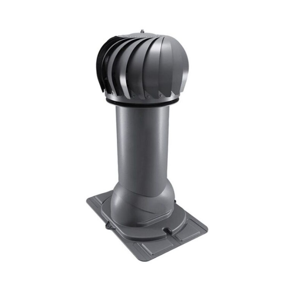 Роторная вентиляция с универсальным проходным элементом d150мм, h-650мм не утепленная, серый графит