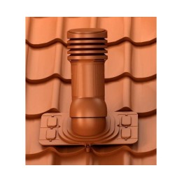 Е-17-3 Вентвыход графитовый неизолированный D125/110  мм Н 447 мм, универсальный для низкопрофильной металлической кровли с переходником