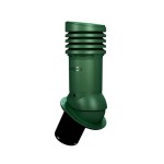 Е-13-5 Вентвыход зеленый D 150 H-490 неизолированный  для кровли из гибкой битумной черепицы(готовой) и фальцевой кровли