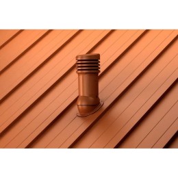 Е-13-8 Вентвыход антрацит D 150 H-490 неизолированный  для кровли из гибкой битумной черепицы(готовой) и фальцевой кровли