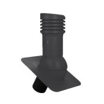 Е-01-8 Вентвыход антрацит D 125/110 H-447 неизолированный  для гибкой битумной кровли (при монтаже) с переходником