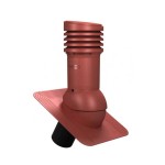 Е-02-4 Вентвыход красный D 125/110 H-447 изолированный для гибкой битумной кровли (при монтаже) с переходником