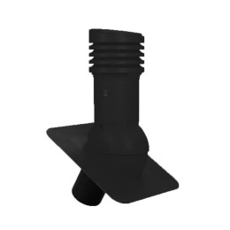 Е-02-6 Вентвыход черный D 125/110 H-447 изолированный для гибкой битумной кровли (при монтаже) с переходником