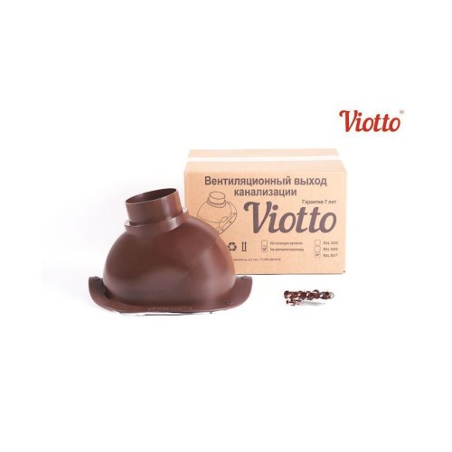 Выход вентиляции канализации для металлочерепицы 335\250\423 шоколад