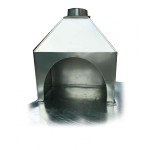 400х1000х650h Зонт вытяжной для мангала пристенный из оцинкованной стали на шинорейке