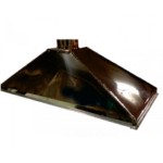 ЗВНК 600х900х400h d200 купольный зонт вытяжной из нержавеющей стали