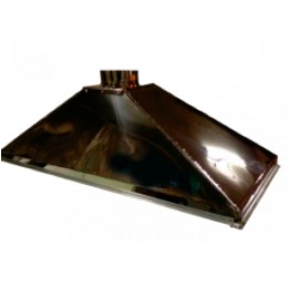 ЗВНК 600х1000х400h d200 купольный зонт вытяжной из нержавеющей стали