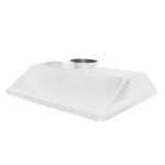 ЗВОК  500х 600х300h купольный двускатный белый зонт вытяжной из оцинкованной стали на шинорейке