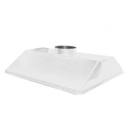 ЗВОК  500х 600х300h купольный двускатный белый зонт вытяжной из оцинкованной стали на шинорейке