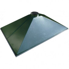 ЗВОК  700х1300х400 h купольный зеленый зонт вытяжной из оцинкованной стали на шинорейке