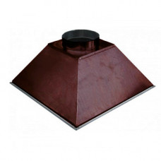ЗВОК  800х1000х400 h купольный коричневый зонт вытяжной из оцинкованной стали на шинорейке