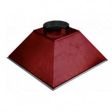 ЗВОК  800х1000х400 h купольный красный зонт вытяжной из оцинкованной стали на шинорейке
