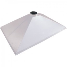 ЗВОК  800х2000х400 h купольный белый зонт вытяжной из оцинкованной стали на шинорейке