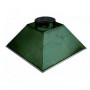 ЗВОК 1000х 1000х400 h купольный зеленый зонт вытяжной из оцинкованной стали на шинорейке