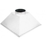 ЗВОК 1000х 1500х500 h купольный белый зонт вытяжной из оцинкованной стали на шинорейке