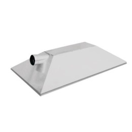 ЗВОК 1200х2400х500 h белый зонт вытяжной из оцинкованной стали на шинорейке