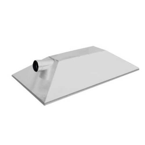 ЗВОК 1200х2400х500 h белый зонт вытяжной из оцинкованной стали на шинорейке