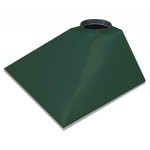 ЗВОК 500х 600х400 h купольный без шины зеленый зонт вытяжной из оцинкованной стали