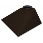 ЗВОК 500х 600х400 h купольный без шины коричневый зонт вытяжной из оцинкованной стали