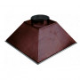ЗВОК 600х 600х400 h  купольный  коричневый  зонт вытяжной из оцинкованной стали на шинорейке