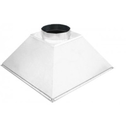 ЗВОК 800х1200х400 h купольный белый зонт вытяжной из оцинкованной стали на шинорейке