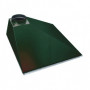 ЗВОП  600х1000х400h пристенный зеленый зонт вытяжной из оцинкованной стали на шинорейке