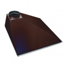 ЗВОП  600х1000х400h пристенный коричневый зонт вытяжной из оцинкованной стали на шинорейке