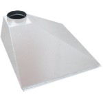 ЗВОП  600х1200х400h пристенный белый зонт вытяжной из оцинкованной стали на шинорейке