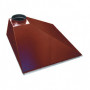 ЗВОП 600х 900х400h пристенный красный зонт вытяжной из оцинкованной стали на шинорейке