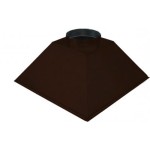 ЗВОК  600х 800х400 h коричневый купольный зонт вытяжной из оцинкованной стали на шинорейке