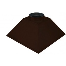 ЗВОК  600х 800х400 h коричневый купольный зонт вытяжной из оцинкованной стали на шинорейке