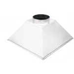 ЗВОК  600х 800х400 h купольный  белый  зонт вытяжной из оцинкованной стали на шинорейке