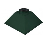 ЗВОК  600х 800х400 h купольный зеленый зонт вытяжной из оцинкованной стали на шинорейке